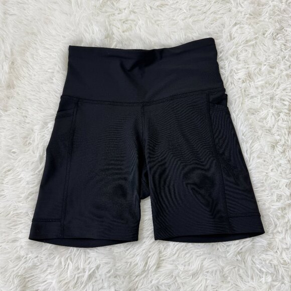 Old Navy High-Waisted PowerSoft Biker Shorts for Women Black -- 6-inch Size S - Picture 3 of 10